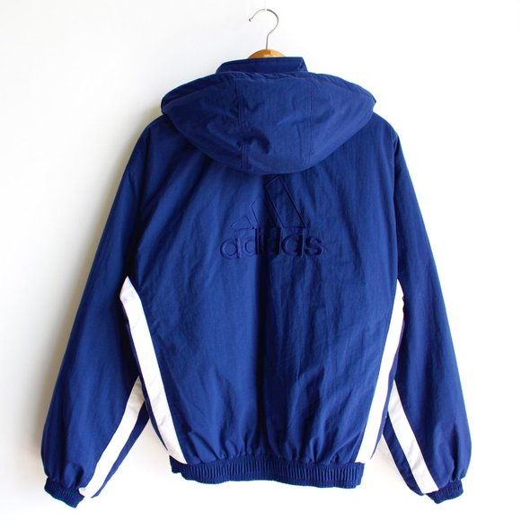 Vintage Adidas Blue Color Block Winter Jacket - Picture 5 of 14